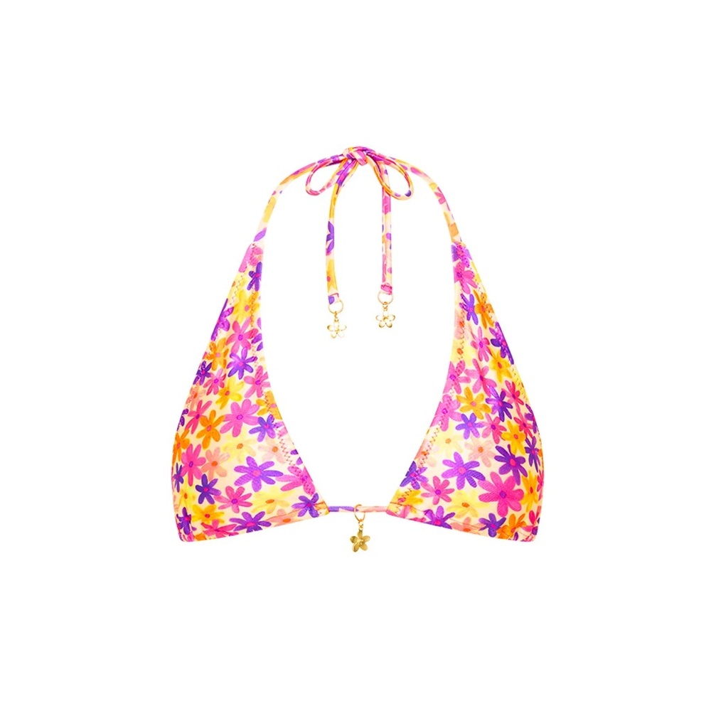 Kulani Kinis Classic Tie Halter Bikini Top - Daisy Dreamer